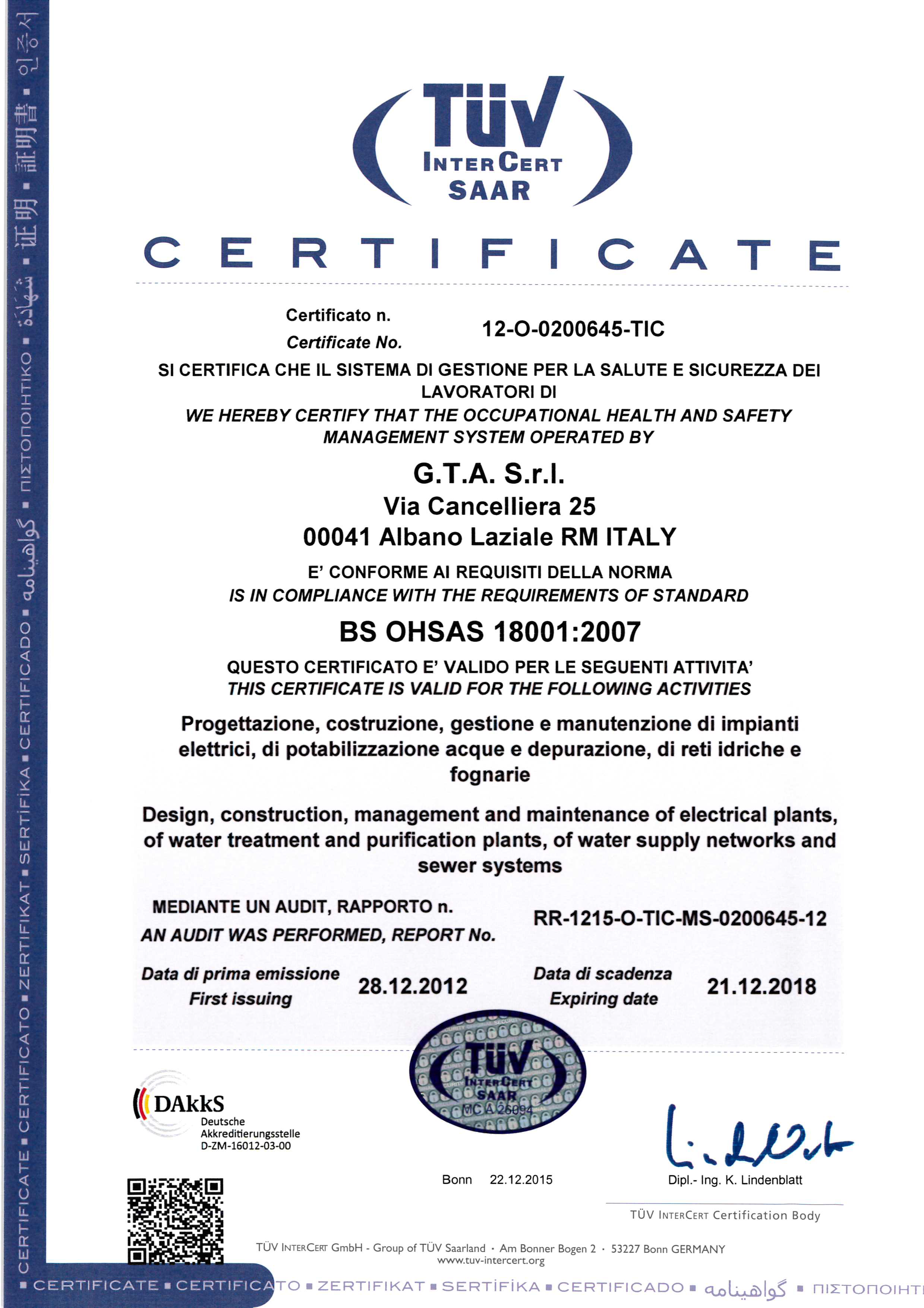 OHSAS 18001:2007