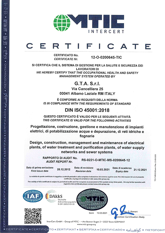 Certificato 45001 2021.03 UNI EN ISO 3834-3:2006